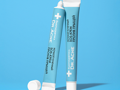 Ночной SOS-крем для лица с цинком против прыщей