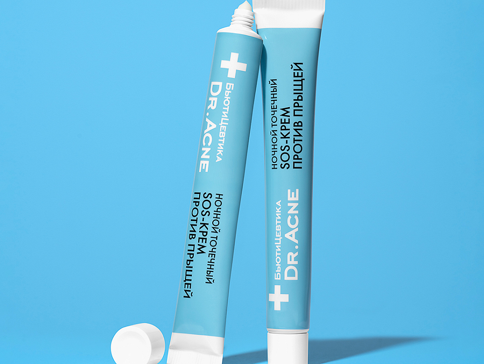 Ночной SOS-крем для лица с цинком против прыщей